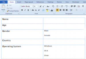 word forms03   Make A Fillable Form In Word 2010 & Collect Data The Easy Way