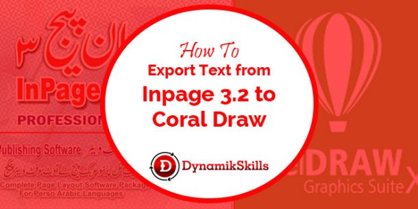 How to export text from Inpage to Corel Draw