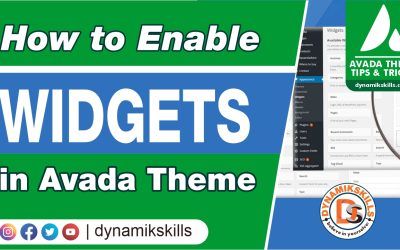 How to enable widgets in Avada Theme under Appearance