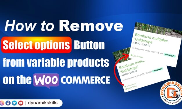 How to remove “Select options” button from variable products on the WooCommerce category or shop page