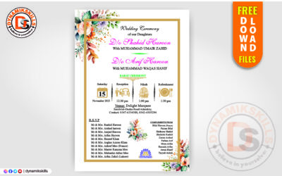Pakistani Wedding Card – Girl Design (English Version)