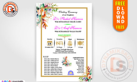 Pakistani Wedding Card – Girl Design (English Version)