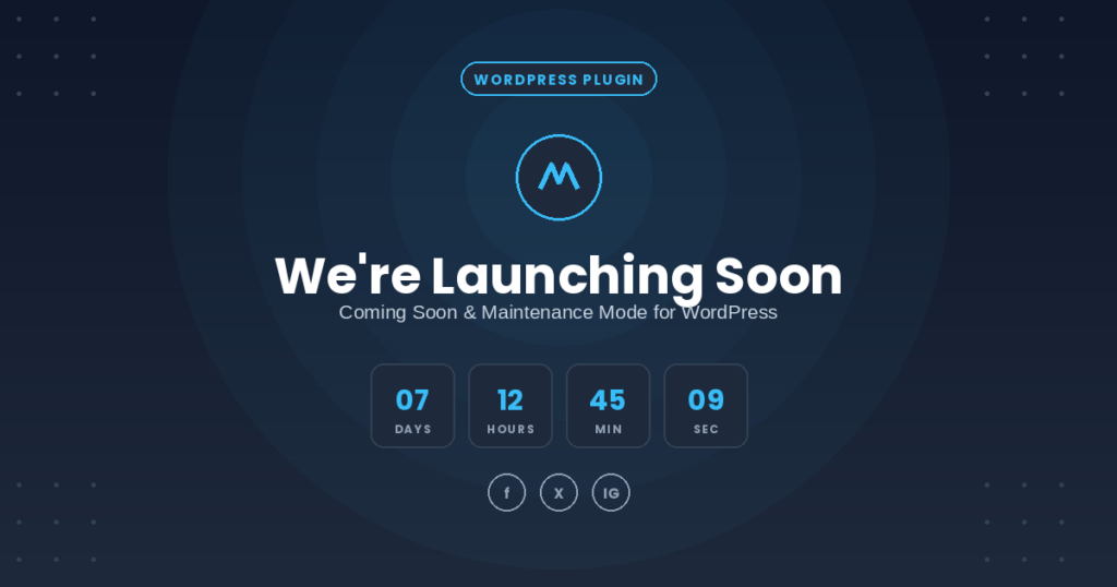 Coming Soon & Maintenance Mode